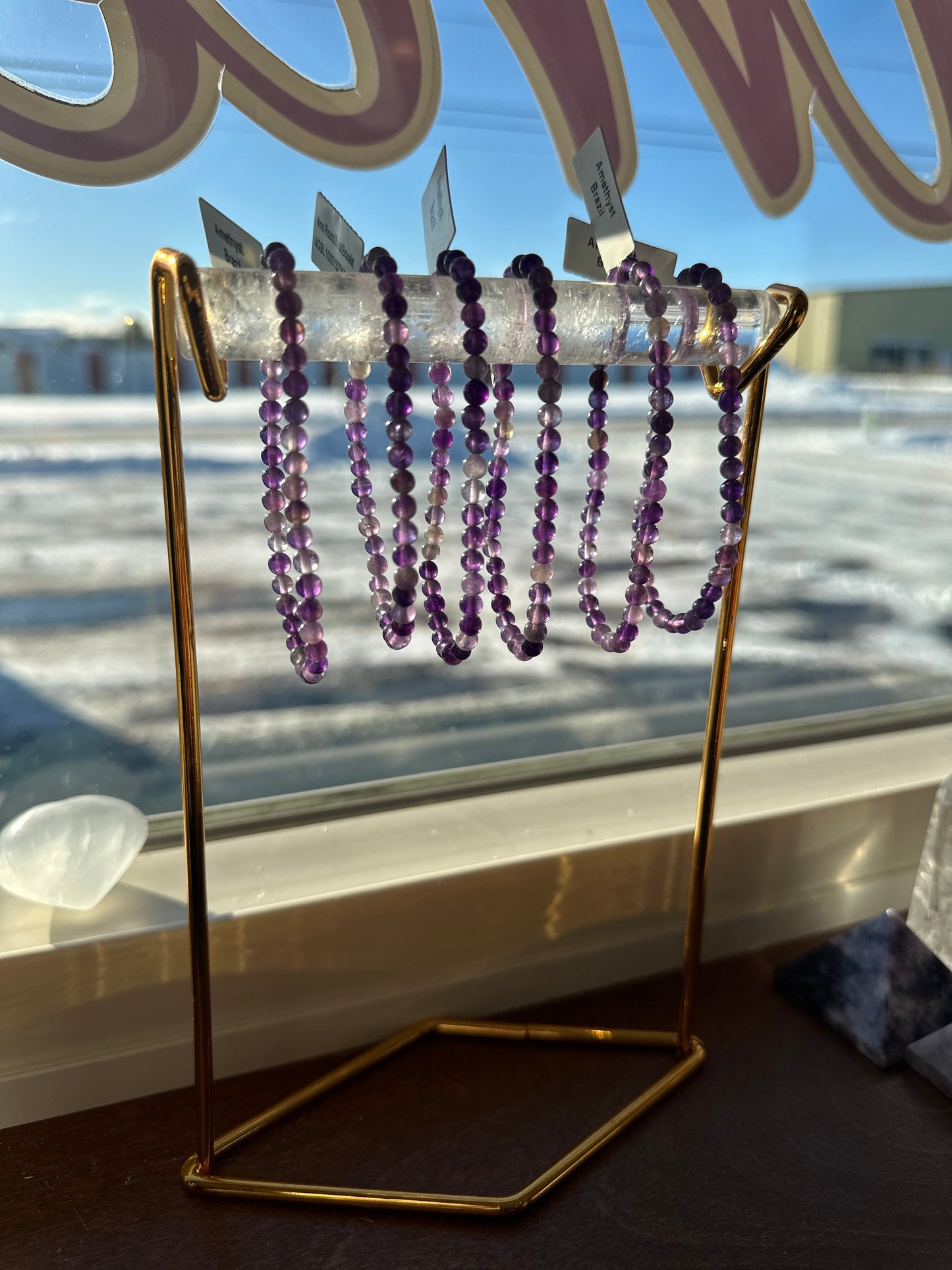 Brazilian Amethyst Bracelet (Small Bead)