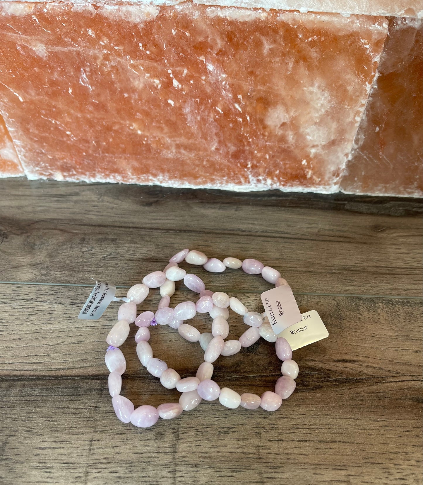 Kunzite Bracelet (Pebble Beads)