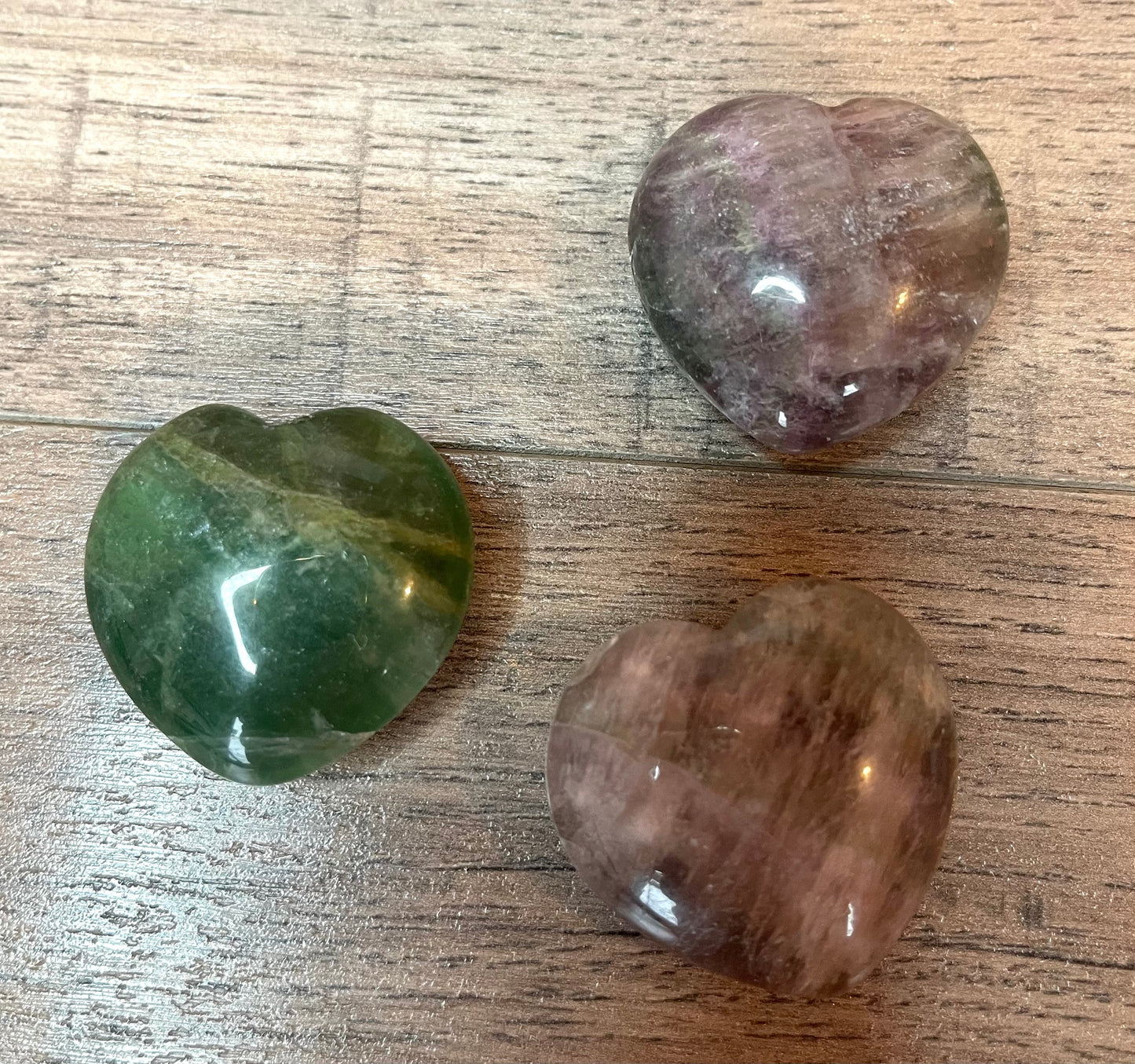 Rainbow Fluorite Heart