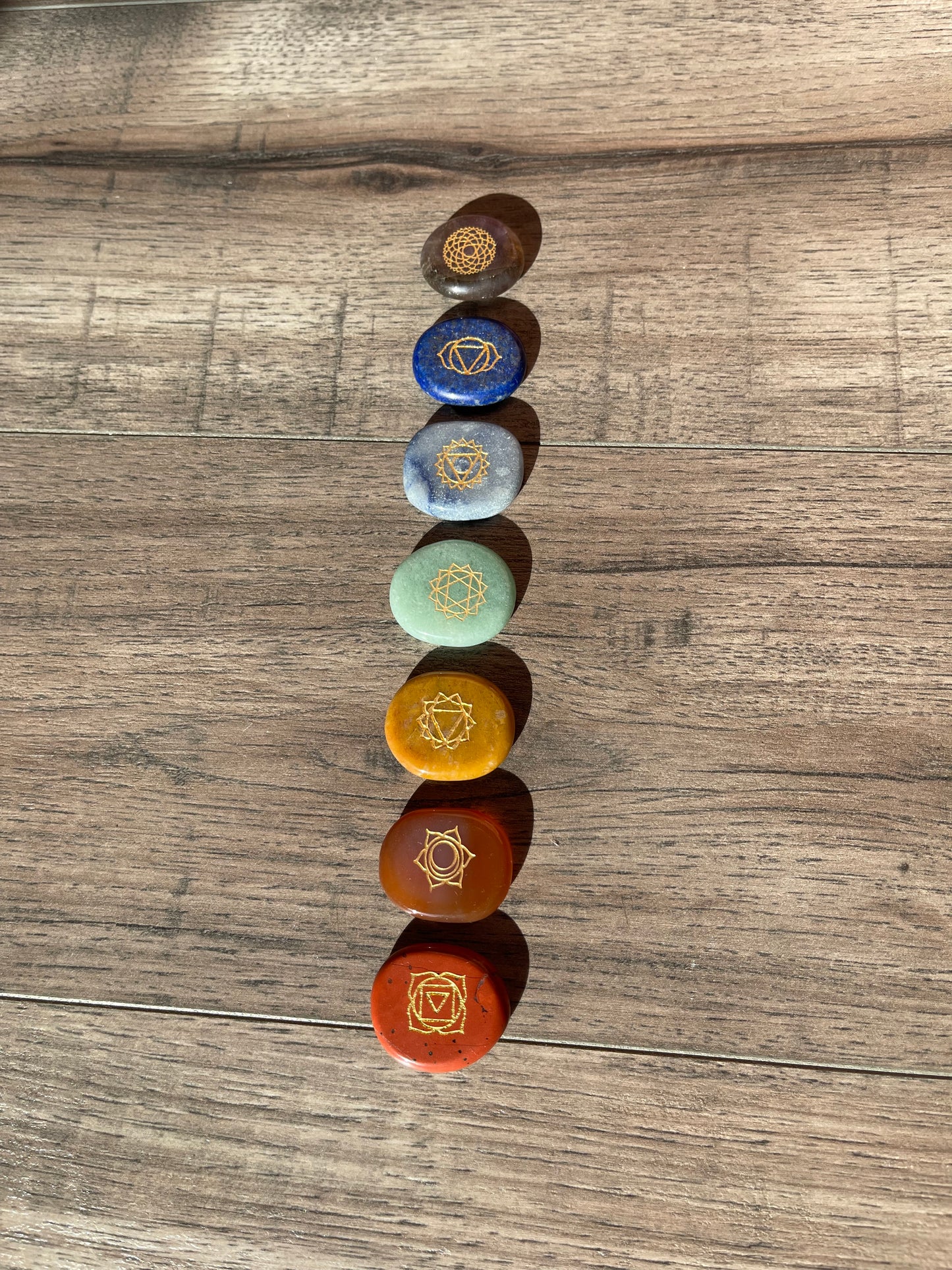 Chakra Engraved Stone Set