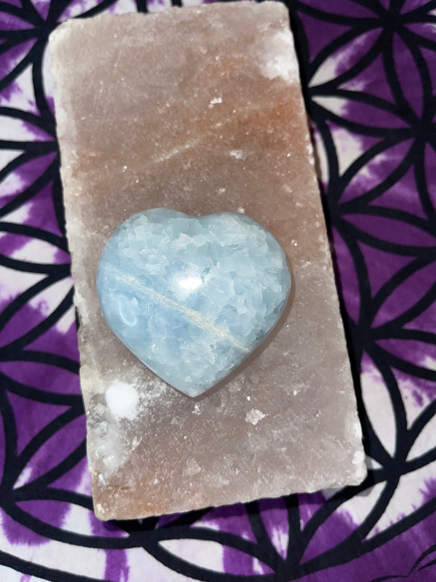 Blue Calcite Heart
