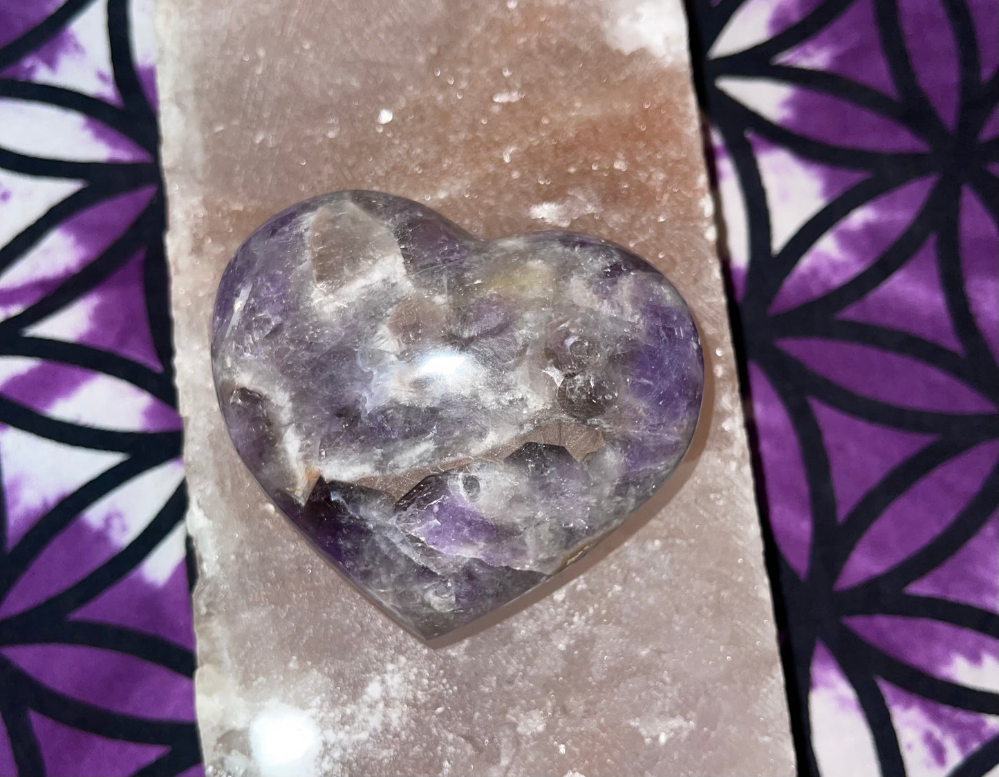 Chevron Amethyst Heart