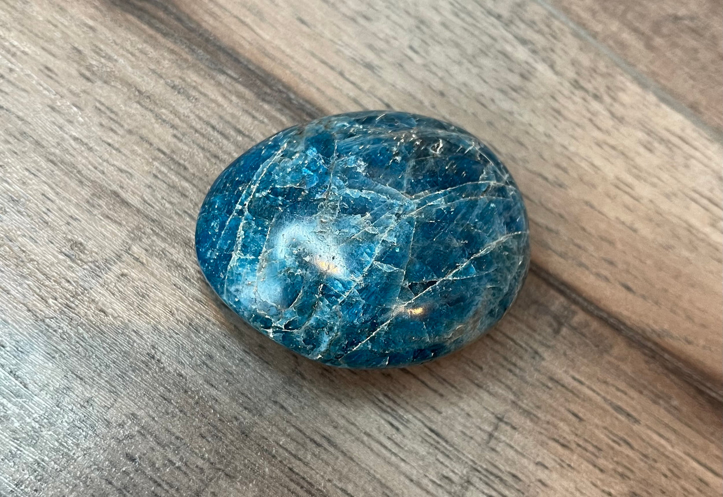 Blue Apatite Palm Stone