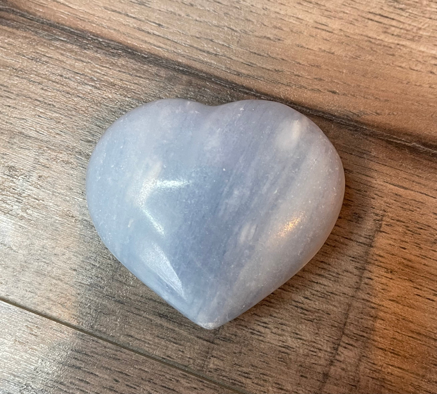 Blue Calcite Heart