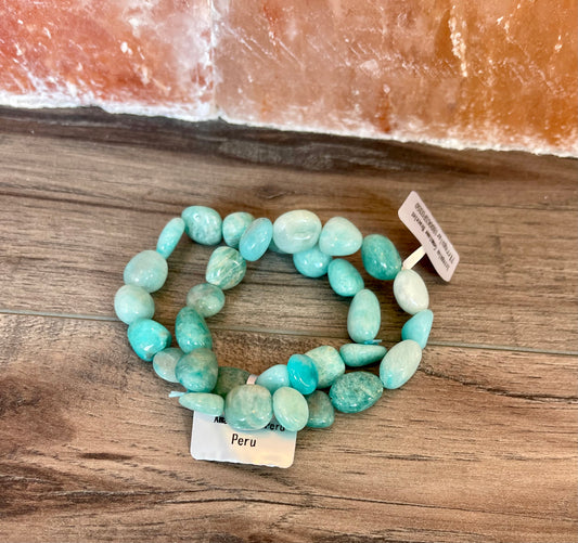 Amazonite Bracelet (Pebble Beads)