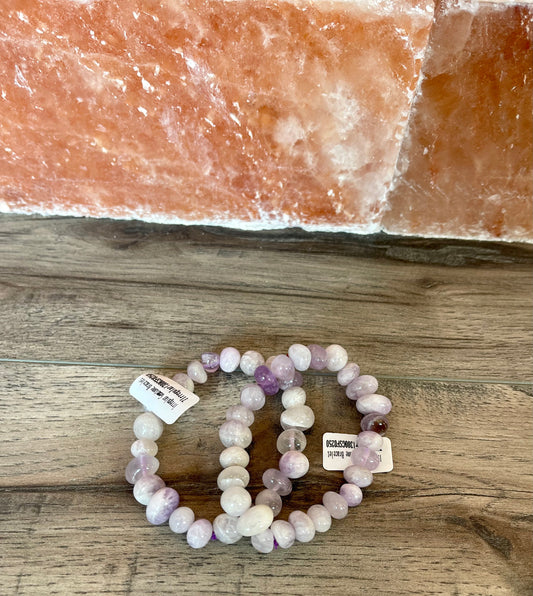 Lavender Jade Bracelet (Pebble Beads)
