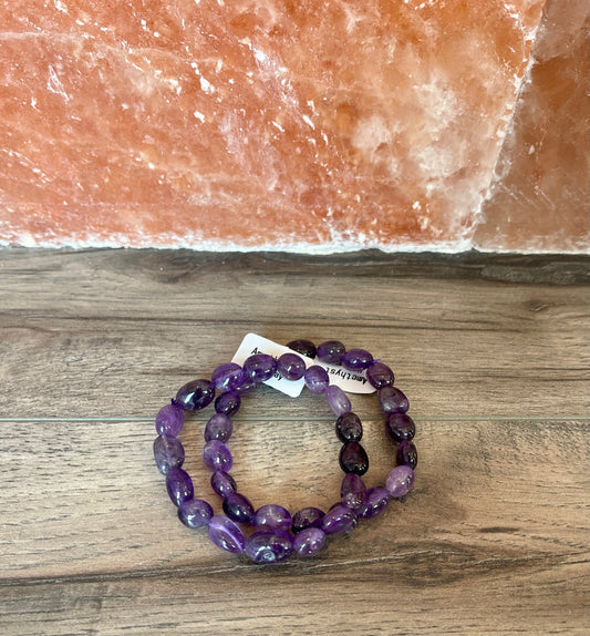 Amethyst Bracelet (Pebble Beads)
