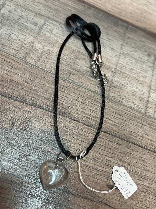 Clear Quartz Heart Necklace